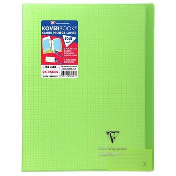 Clairefontaine Koverbook Notebook 96 Páginas Con Solapas - 240 X 320 Mm - 5 X 5 Papel Pefc 90 G - Verde