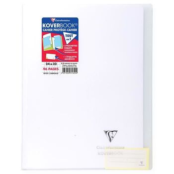 Clairefontaine Koverbook Notebook 96 Páginas Con Solapas - 240 X 320 Mm - 5 X 5 Papel Pefc 90 G - Incoloro