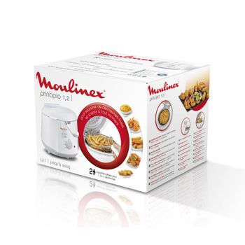 Moulinex Principio Sencillo Independiente 1000 W Freidora Blanco, Gris