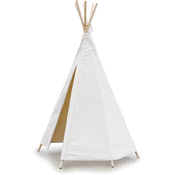 Tipi, Lona Color Crudo Y Carpa De Madera