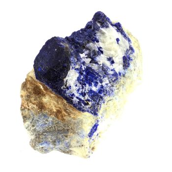 Sodalita - Pierre Natural De Afganistán, Provincia De Badakhshan - Blue Pierre Con Inclusiones De Pirita, Propiedades De Curación Y Meditación | 2580.0 Ct - Certificado De Autenticidad Incluido | 100 X 80 X 55 Mm