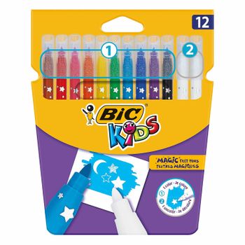 Rotuladores Bic Kids Magic Felt Pens 10 Colores + 2 Correctores