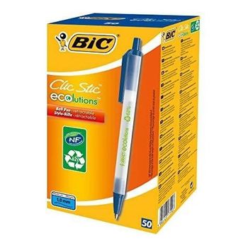 Bic Bol?grafo Ecolutions Clic Stic Azul Caja -50u-