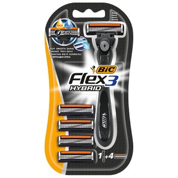 Blister Bic Flex3 Hybrid - 1 Mango + 4 Recargas