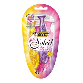 Blister Maquinillas Bic Miss Soleil Color Collection - 4 Unidades