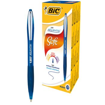 BOLIGRAFO BIC CRISTAL SOFT - CAJA 50 UNIDADES Modelo BOLIGRAFO SOFT AZUL  CAJA 50 UNIDADES