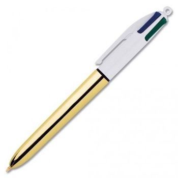 BOLIGRAFO BIC 4 COLORES SHINE DORADO