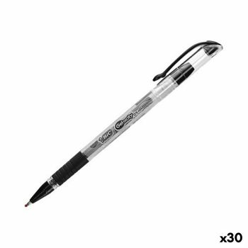 Bolígrafo De Gel Bic Gel-ocity Stic Negro 0,5 Mm (30 Unidades)