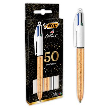 Bic 887777 - Bolígrafo 4 colores pastel, tinta de aceite, punta