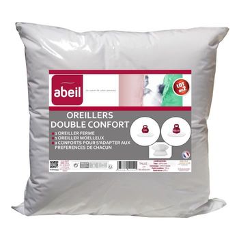 Almohada Almohadas Fiber Soft Doble Funda Antiácaros - 2 X 75 Cm con  Ofertas en Carrefour