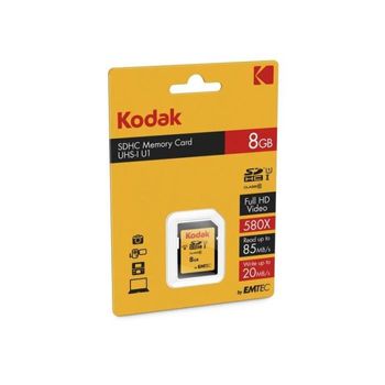 Kodak Tarjeta De Memoria Micro Sdhc De 8 Gb Con Adaptador - Solución De Almacenamiento De Alta Velocidad