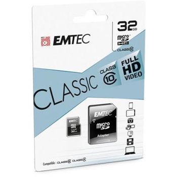 Emtec Tarjeta Microsdhc 32gb Clase 10 Classic C/adaptador Sd