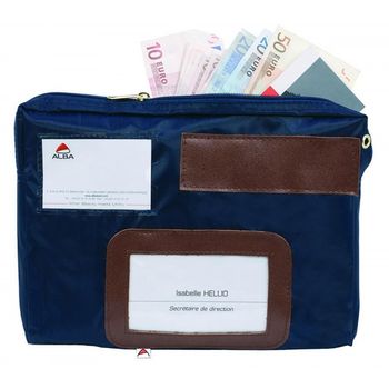 Archivo 2000 Bolsa De Correspondencia Alba Fabricada En Nylon Impermeable 40x270x185 Mm Azul