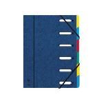 Exacompta Carpeta Clasificadora 6 Separaciones A4 Con Fuelle Azul Cartulina   55062e