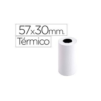 Rollo Sumadora Exacompta Termico 57 Mm X 30 Mm 55 G/m2 Sin Bisfenol A (pack De 20 Uds.)