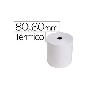 Rollo Sumadora Exacompta Termico 80 Mm X 80 Mm 55 G/m2 Sin Bisfenol A (pack De 6 Uds.)