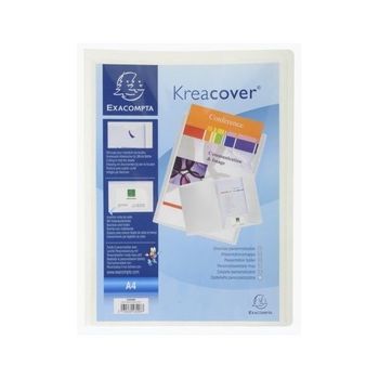 Exacompta Carpeta De Proyectos Krea Cover Personalizable A4 Polipropileno Blanco Paq 10ud