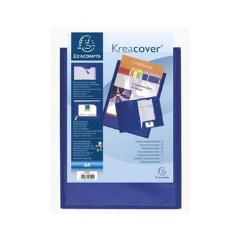 Exacompta Carpeta De Proyectos Krea Cover Personalizable A4 Polipropileno Azul Unitaria