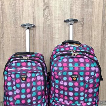 2 Mochilas Con Trolley Incorporado