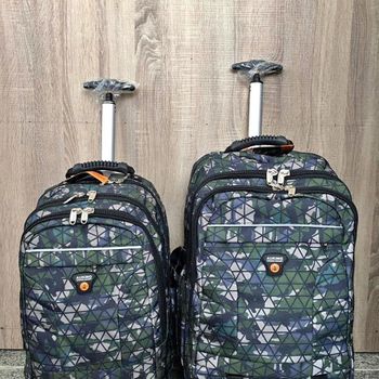 2 Mochilas Con Trolley Incorporado