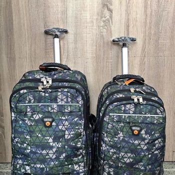 2 Mochilas Con Trolley Incorporado