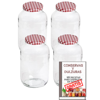 4 Tarros De Cristal Apilables Con Tapa De Madera Vidrio Five Transparente  con Ofertas en Carrefour