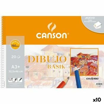 Bloc De Dibujo Canson Basik Microperforado 20 Hojas A3 (10 Unidades)