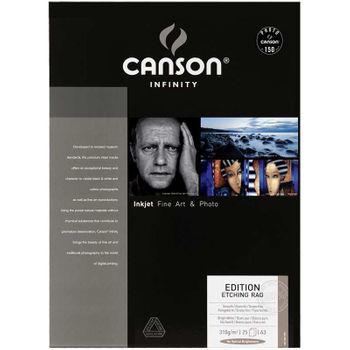 Canson Infinity Edition Etching Rag Papel Fotográfico A4 Blanco Mate