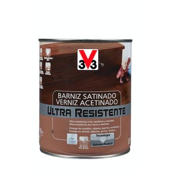 Barniz Interior Ultra Resistente Satinado - Roble Claro 750 Ml