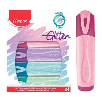 Marcadores Maped Classic Pastel Glitter 4 Colores