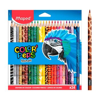 Lápices De Colores Maped Animals 24 Unidades