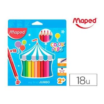 Lapices De Colores Maped Color Peps Jumbo Blister De 18 Colores