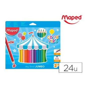 Lapices De Colores Maped Color Peps Jumbo Blister De 24 Colores