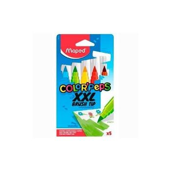 Maped Rotuladores Color?peps Jumbo Xxl Brush Tip Punta Pincel Surtidos -estuche De 5u-