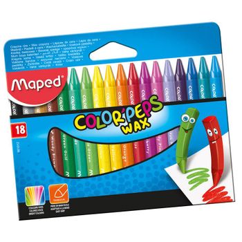 Ceras Maped Estuche 18 Barras Colores