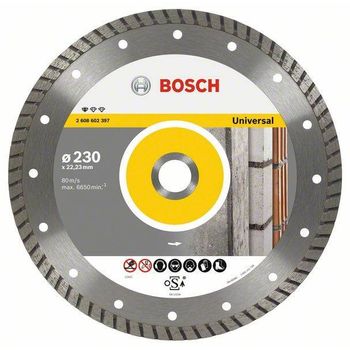 Disco Corte General Obra Turbo 115x22,2 Mm Diamante Upe-t Bosch