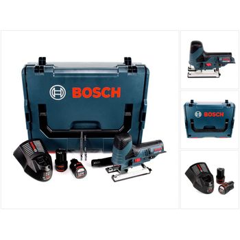 Bosch Gst 12v-70 Professional Sierra De Calar A Batería 12v + Maletín L-boxx + 2x Batería Gba 3,0 Ah + Cargador Gal 1230 Cv