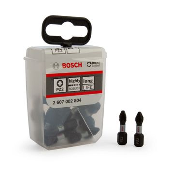 Pack 10 Unids - Set 25 Puntas Impact Pz-2 - 25 Mm - Bosch - 2607002804..