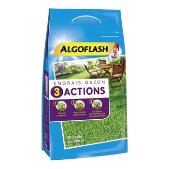 Fertilizante Para Césped 3 Acciones - 10 Kg Algoflash