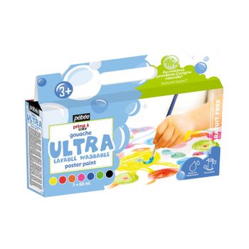 Estuche De 7 Témperas Ultra Lavables Para Niños - 7 X 60 Ml