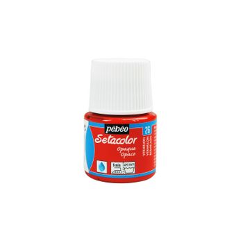 Vernice Textil Setacolor Opaca - Rojo Bermellón - 45 Ml