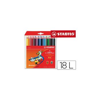 Lapices De Colores Stabilo Trio Caja De 18 Colores