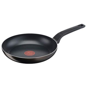 Sartén  Tefal Jordi Cruz G25505, Multiuso, Diámetro 26 cm, Revestimiento  Titanium Antirayaduras, Tecnología Thermo-Signal, Aluminio, Negro