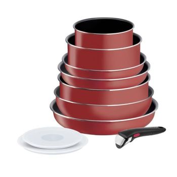 Tefal Batería De Cocina De 10 Piezas, Revestimiento Antiadherente, Sar