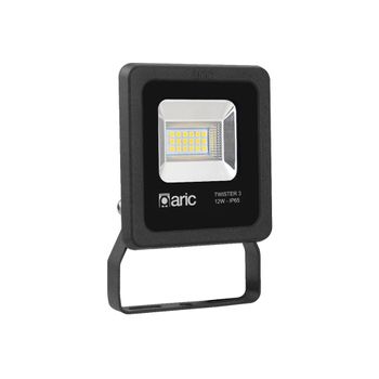 Twister 3 Led 12w 3000k Negro Foco De Exterior - Aric