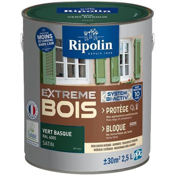 Pintura Ripolin Para Madera Interior Y Exterior - Verde Vasco Ral 6005 Satinado, 2,5l