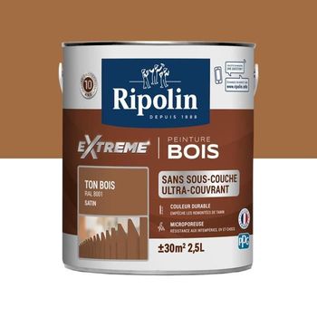 Pintura Ripolin Para Madera Interior Y Exterior - Color Para Madera Interior Y Exterior Ral 8001 Satinado, 2,5l