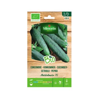 Vilmorin Jardín Bio Semillas De Pepino Marketmore 76 Bio Sobre 1 Gr