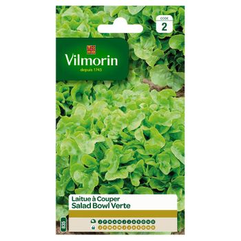 Vilmorin Jardín Bio Semillas De Lechuga De Cortar Salad Bowl Sobre 4 Gr