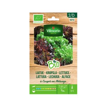 Vilmorin Jardín Bio Semillas De Lechuga De Cortar Mezcla Sobre 3 Gr